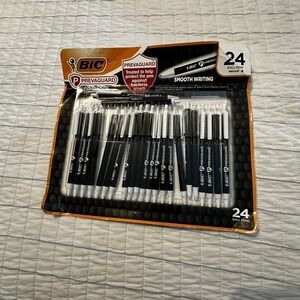 Bic Prevaguard Clic Stic Ballpoint black Ball Pen 24 Count